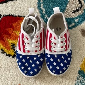 Patriotic 4th of July American flag sneakers